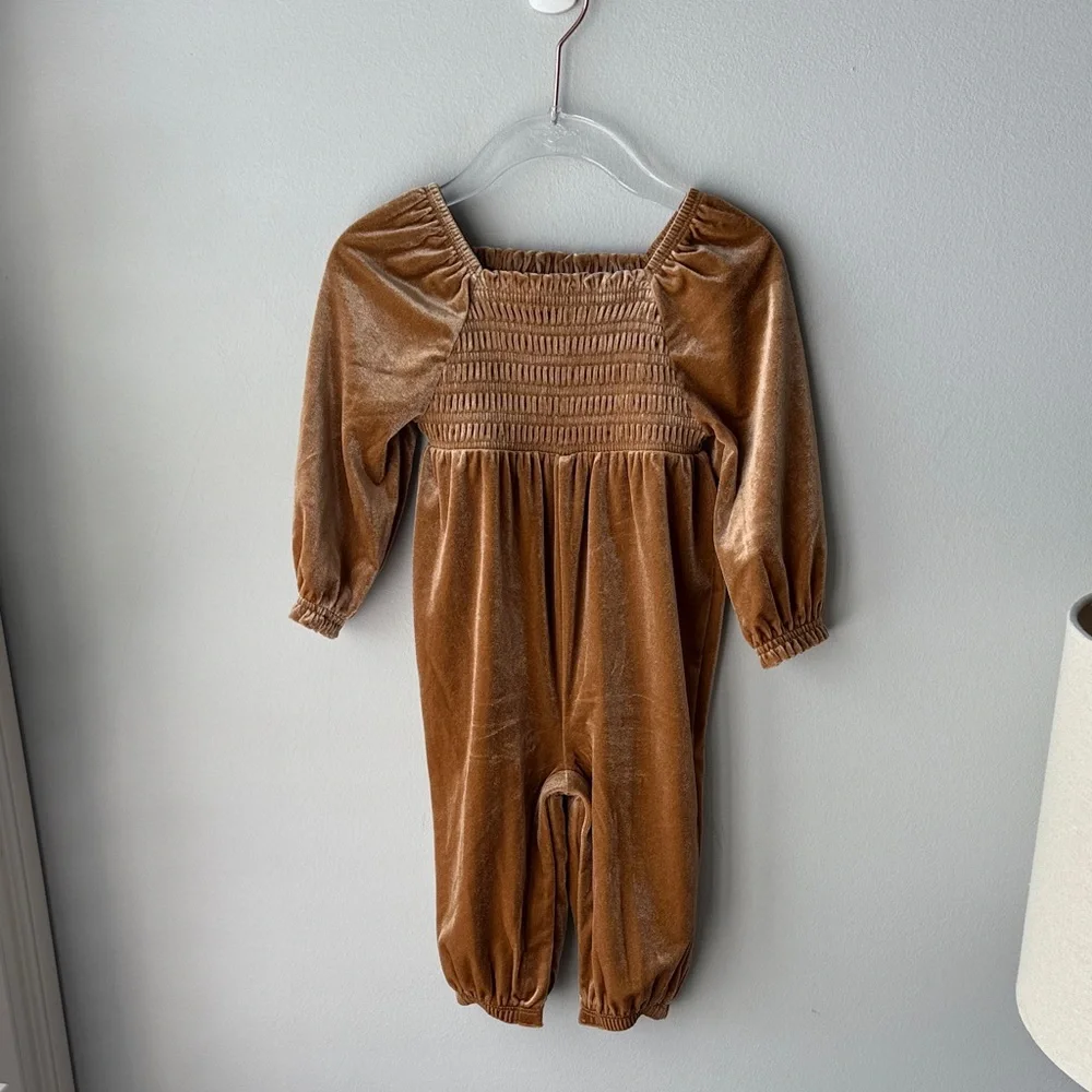 Old Navy Infant 6-12 Months Velvet Smocked Jumper